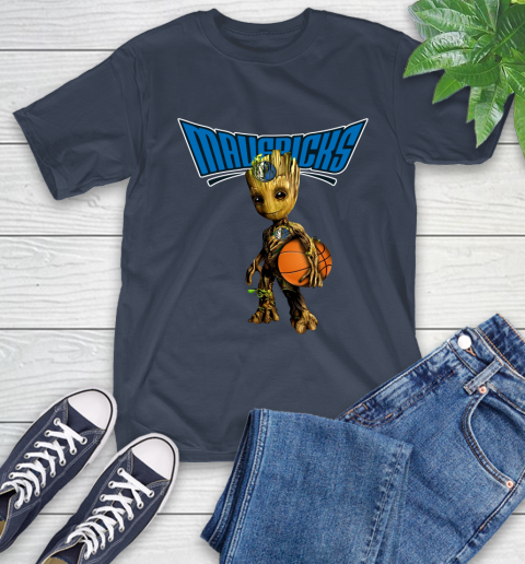 Dallas Mavericks NBA Basketball Groot Marvel Guardians Of The Galaxy T-Shirt 4
