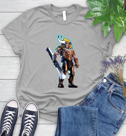 NFL Thanos Gauntlet Avengers Endgame Football Minnesota Vikings Women's T-Shirt 5
