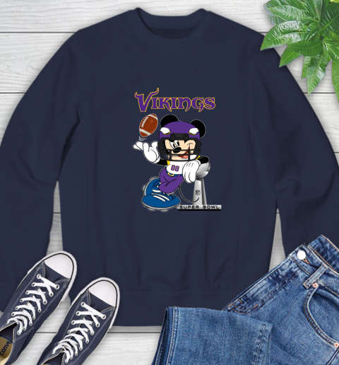 NFL Minnesota Vikings Mickey Mouse Disney Super Bowl Football T Shirt Sweatshirt 3