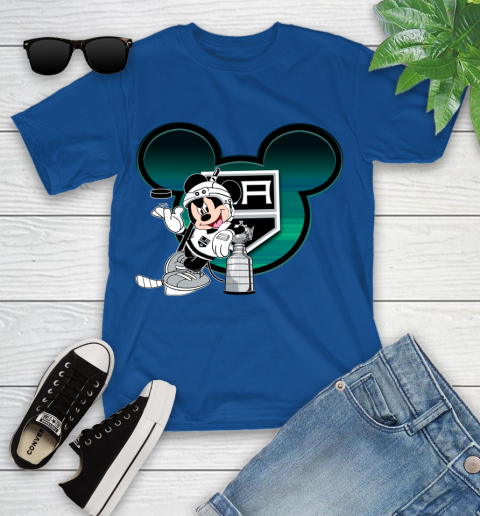 NHL Los Angeles Kings Stanley Cup Mickey Mouse Disney Hockey T Shirt Youth T-Shirt 9
