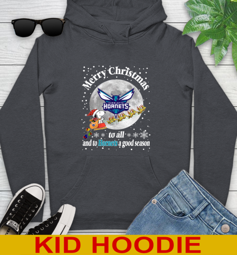 Charlotte Hornets Merry Christmas To All And To Hornets A Good Season NBA Basketball Sports Youth Hoodie 9