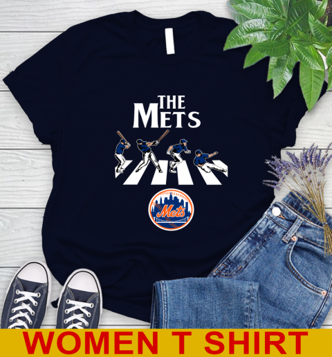 MLB Baseball New York Mets The Beatles Rock Band Shirt Women's T-Shirt 2