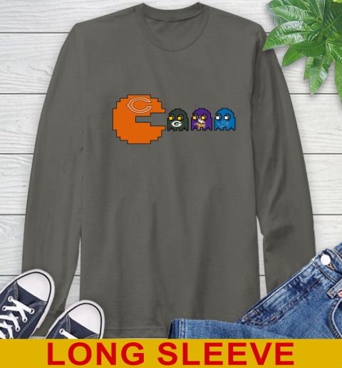 Chicago Bears NFL Football Pac Man Champion Long Sleeve T-Shirt 8