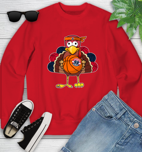 Washington Wizards Turkey thanksgiving day Youth Sweatshirt 9
