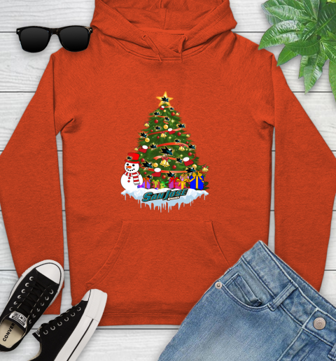 San Jose Sharks Merry Christmas NHL Hockey Sports Youth Hoodie - Image 6