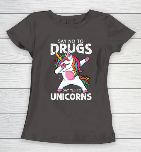Say No To Drugs Say Yes To Unicorn Anti drug Red Ribbon Week Women's T-Shirt 7