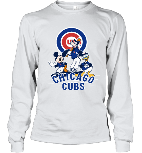 MLB Chicago Cubs Mickey Mouse Donald Duck Goofy Baseball T Shirt Youth T- Shirt