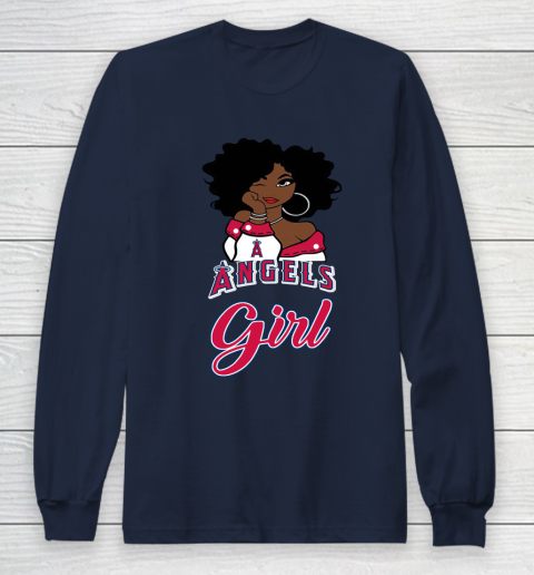Los Angeles Angelss Girl MLB Long Sleeve T-Shirt 4