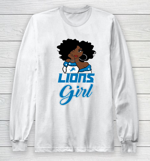 Detroit Lions Girl NFL Long Sleeve T-Shirt 2