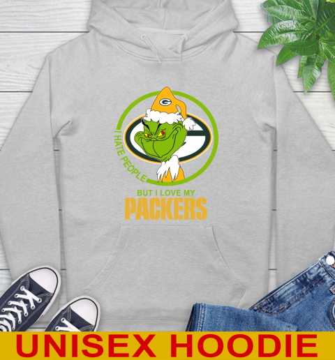 Green Bay Packers NFL Christmas Grinch I Hate People But I Love My Favorite Football Team Hoodie 6
