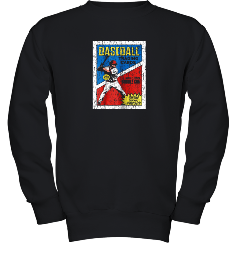 Retro Baseball Card Wrapper Youth Sweatshirt