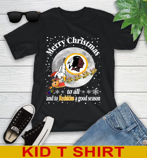 Washington Redskins Merry Christmas To All And To Redskins A Good Season NFL Football Sports Youth T-Shirt