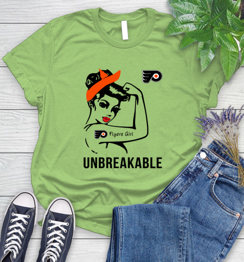 NHL Philadelphia Flyers Girl Unbreakable Hockey Sports Women's T-Shirt 7