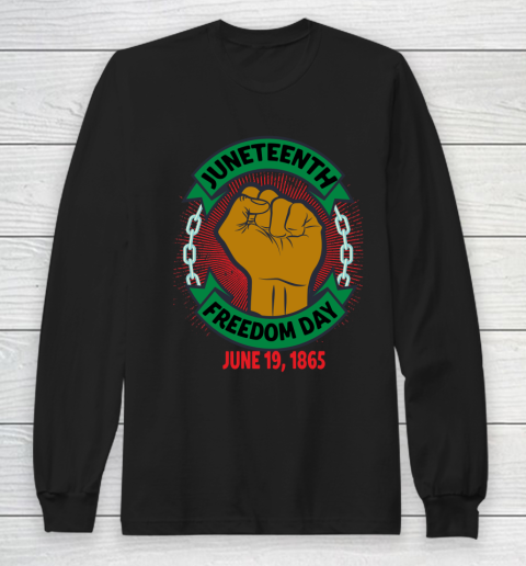 Juneteenth Day Pan African Colors Black History Fist Long Sleeve T-Shirt