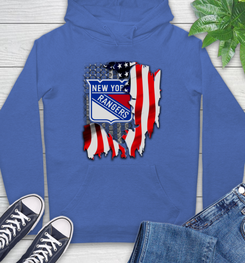 New York Rangers NHL Hockey American Flag Hoodie 9