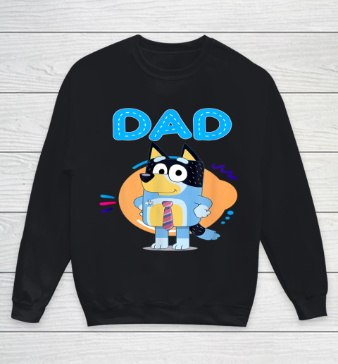 Dad Family Blueys Blueys love Dad Youth Sweatshirt