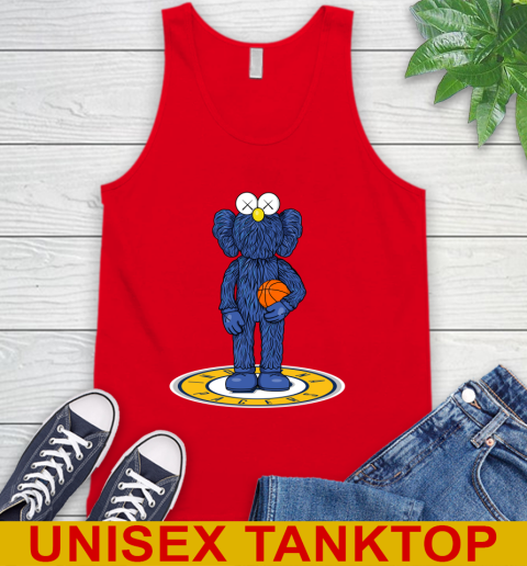NBA Basketball Indiana Pacers Kaws Bff Blue Figure Shirt Tank Top 6