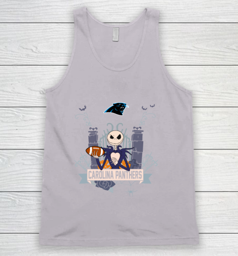 NFL Carolina Panthers Football Jack Skellington Halloween Tank Top 3