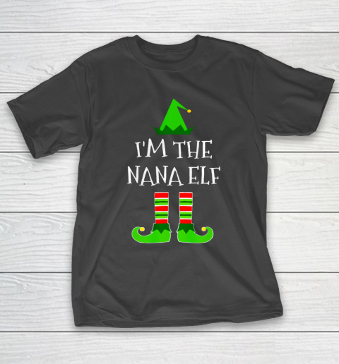 I m The Nana Elf Matching Family Christmas Funny Pajama T-Shirt