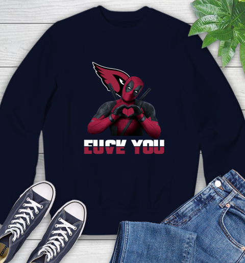 NHL Arizona Cardinals Deadpool Love You Fuck You Football Sports Sweatshirt 2