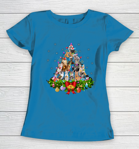 Funny Cat Christmas Tree Xmas Gifts Women's T-Shirt 6