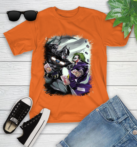 Buffalo Sabres NHL Hockey Batman Fighting Joker DC Comics Youth T-Shirt 7