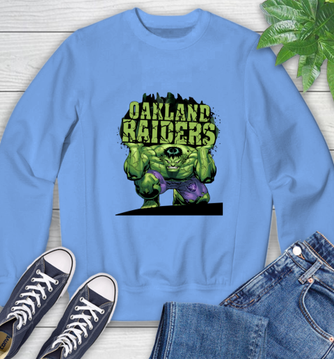 Oakland Raiders NFL Football Incredible Hulk Marvel Avengers Sports Sweatshirt 11