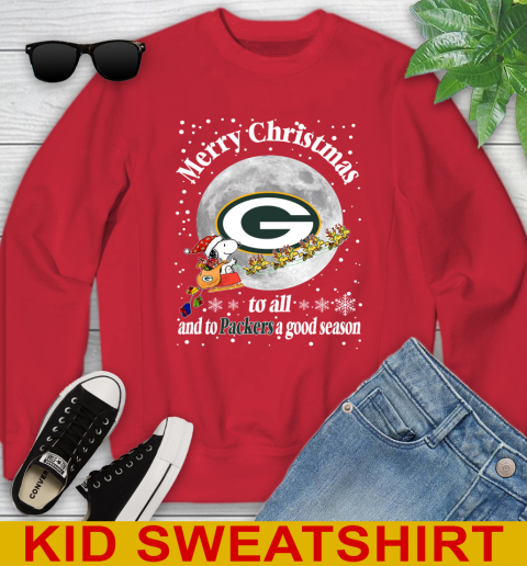 Green Bay Packers Merry Christmas To All And To Packers A Good Season NFL Football Sports Youth Sweatshirt 7