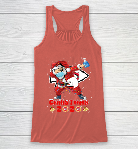 Kansas City Chiefs Funny Santa Claus Dabbing Christmas 2020 NFL Racerback Tank 3