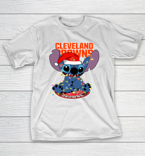 Cleveland Browns NFL Football noel stitch Christmas T-Shirt