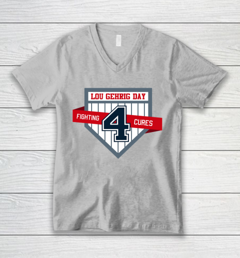 Lou Gehrig Day V-Neck T-Shirt 2
