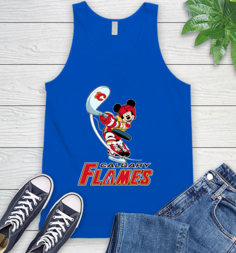 NHL Hockey Calgary Flames Cheerful Mickey Mouse Shirt Tank Top 5