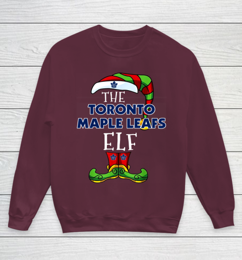 Toronto Maple Leafs Christmas ELF Funny NHL Youth Sweatshirt 4