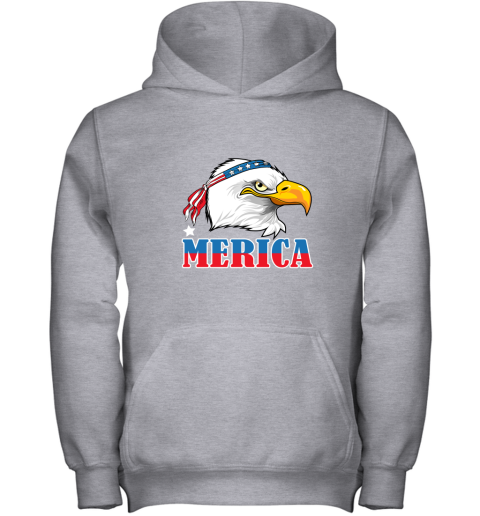 Eagle Mullet 4th Of July American Flag Merica USA Youth Hoodie