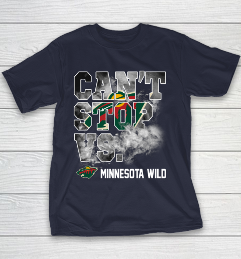 NHL Minnesota Wild Hockey Can't Stop Vs Youth T-Shirt 2