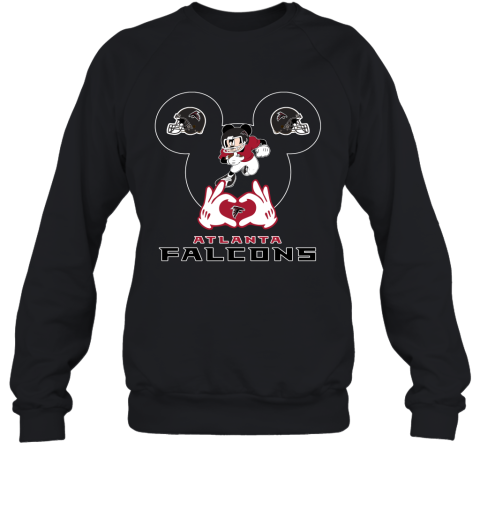 I Love The Falcons Mickey Mouse Atlanta Falcons Sweatshirt