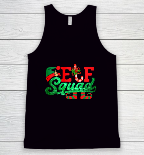 Funny Gift Family Matching Christmas Holiday Group Elf Squad Tank Top