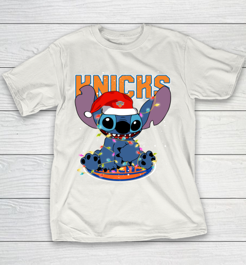 New York Knicks NBA noel stitch Basketball Christmas Youth T-Shirt