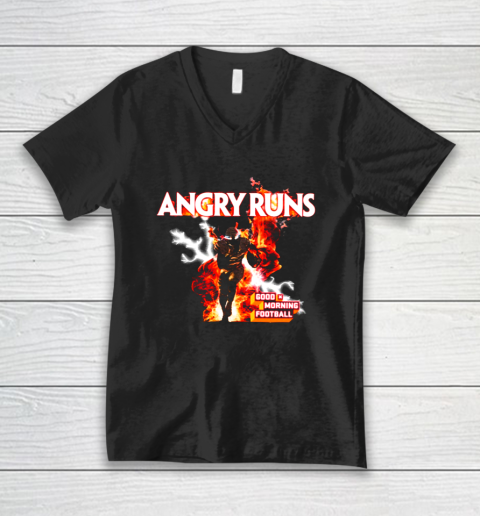 Angry Runs V-Neck T-Shirt