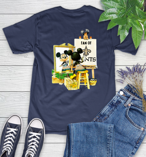 NFL Football New Orleans Saints Mickey Drawing Shirt 93