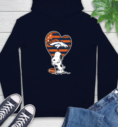 Denver Broncos NFL Football The Peanuts Movie Adorable Snoopy Hoodie 4