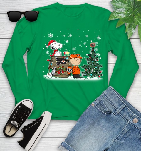 NHL Philadelphia Flyers Snoopy Charlie Brown Woodstock Christmas Stanley Cup Hockey Youth Long Sleeve 7