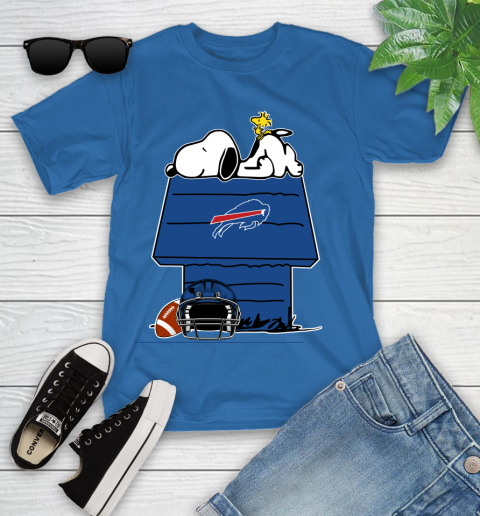 Buffalo Bills NFL Football Snoopy Woodstock The Peanuts Movie Youth T-Shirt 9