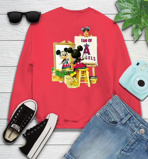 MLB Baseball Los Angeles Angels Mickey Drawing Shirt 35