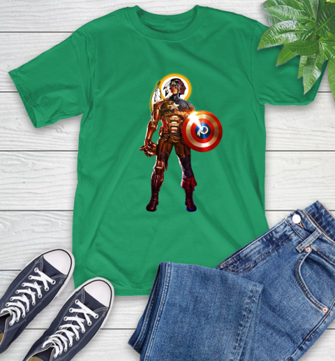 NFL Captain America Marvel Avengers Endgame Football Sports Washington Redskins T-Shirt 7