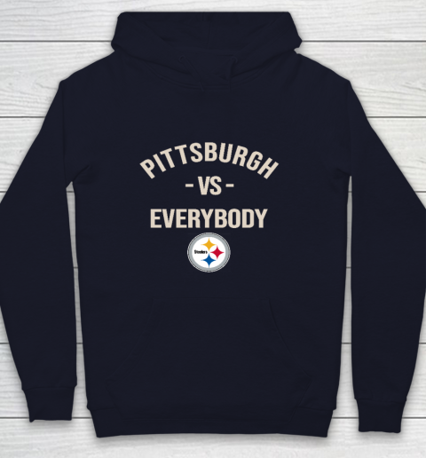 Pittsburgh Steelers Vs Everybody Youth Hoodie - Image 3
