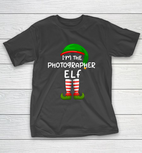 I m The Photographer Elf Funny Elf Family Matching Christmas T-Shirt