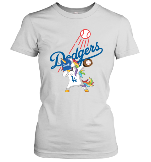 Hip Hop Dabbing Unicorn Flippin Love Los Angeles Dodgers Women's T-Shirt