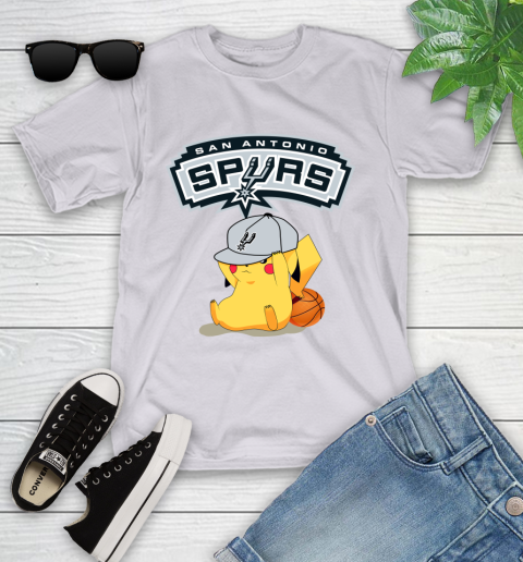 NBA Pikachu Basketball Sports San Antonio Spurs Youth T-Shirt 4