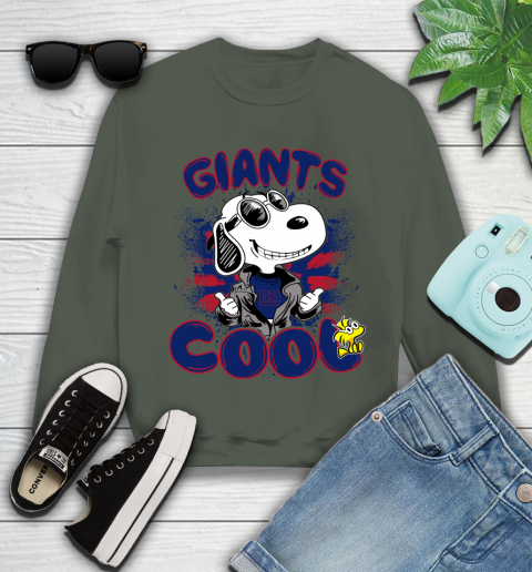 NFL Football New York Giants Cool Snoopy Shirt Youth Sweatshirt 7